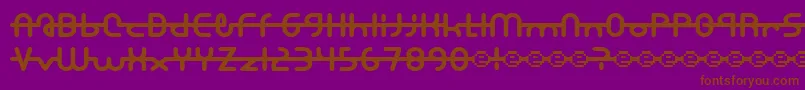 Шрифт A.Lewis – коричневые шрифты на фиолетовом фоне