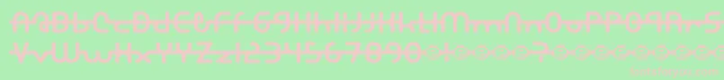 A.Lewis-fontti – vaaleanpunaiset fontit vihreällä taustalla
