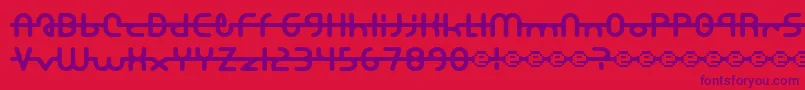 フォントA.Lewis – 赤い背景に紫のフォント