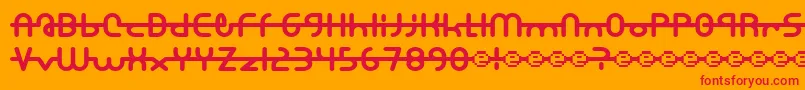A.Lewis Font – Red Fonts on Orange Background