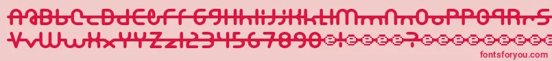 A.Lewis Font – Red Fonts on Pink Background