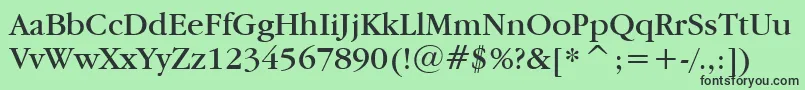 Garamdn Font – Black Fonts on Green Background