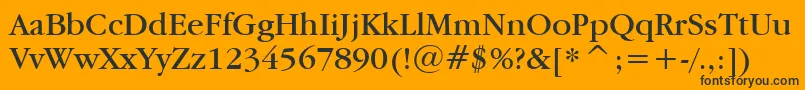 Garamdn Font – Black Fonts on Orange Background