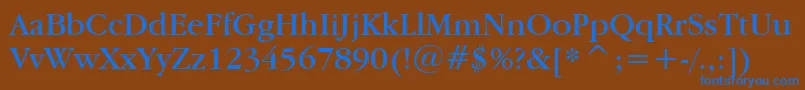 Garamdn Font – Blue Fonts on Brown Background