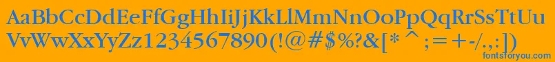 Garamdn Font – Blue Fonts on Orange Background