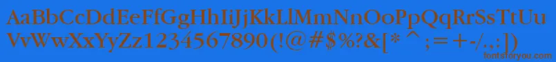 Garamdn Font – Brown Fonts on Blue Background