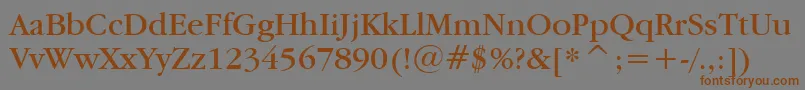 Garamdn Font – Brown Fonts on Gray Background