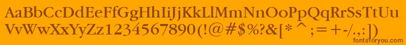 Garamdn Font – Brown Fonts on Orange Background