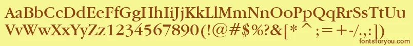 Garamdn Font – Brown Fonts on Yellow Background