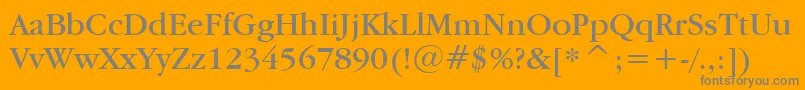Garamdn Font – Gray Fonts on Orange Background