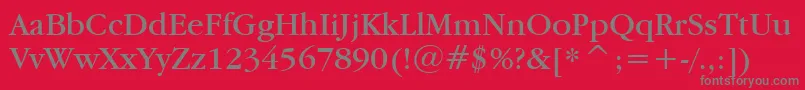 Garamdn Font – Gray Fonts on Red Background
