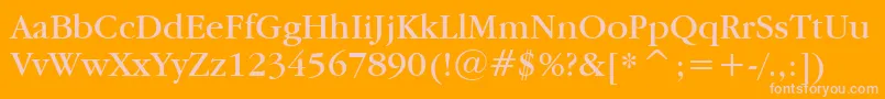 Garamdn Font – Pink Fonts on Orange Background
