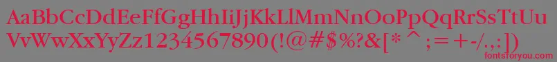 Garamdn Font – Red Fonts on Gray Background