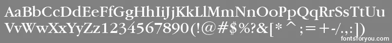 Garamdn Font – White Fonts on Gray Background