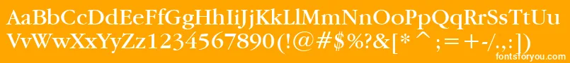Garamdn Font – White Fonts on Orange Background
