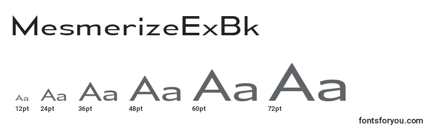 Размеры шрифта MesmerizeExBk