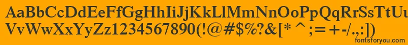 Dutch801SemiBoldBt-fontti – mustat fontit oranssilla taustalla