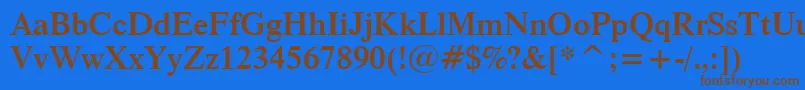 Dutch801SemiBoldBt Font – Brown Fonts on Blue Background