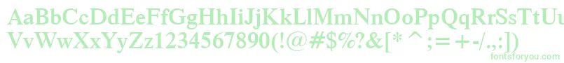 Dutch801SemiBoldBt-fontti – vihreät fontit valkoisella taustalla