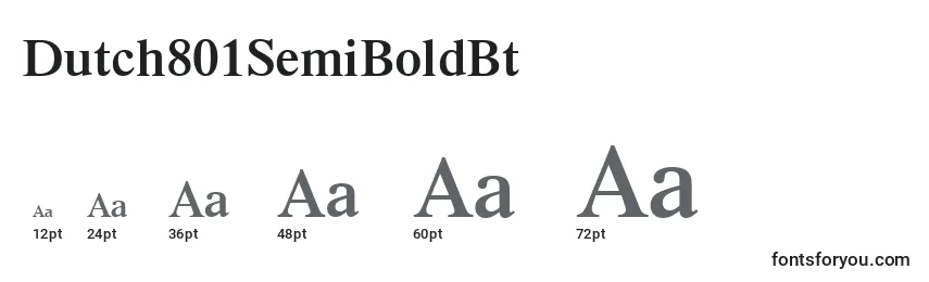 Dutch801SemiBoldBt Font Sizes