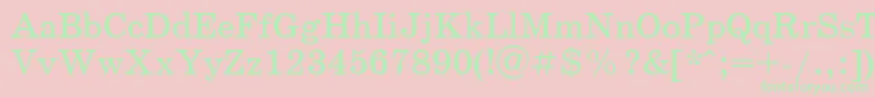 School ffy Font – Green Fonts on Pink Background