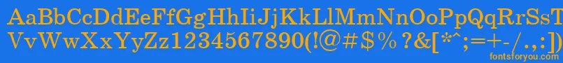School ffy Font – Orange Fonts on Blue Background