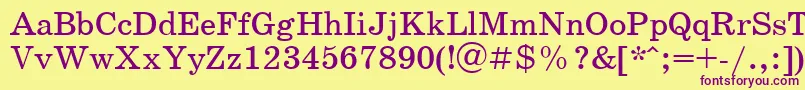 School ffy Font – Purple Fonts on Yellow Background