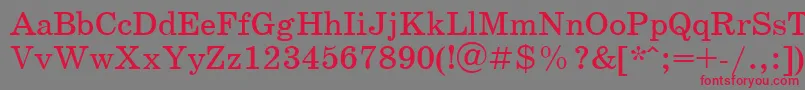 School ffy Font – Red Fonts on Gray Background
