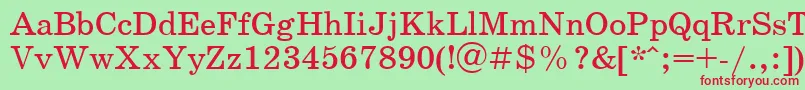 School ffy Font – Red Fonts on Green Background