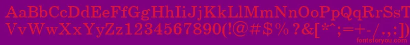 School ffy-Schriftart – Rote Schriften auf violettem Hintergrund