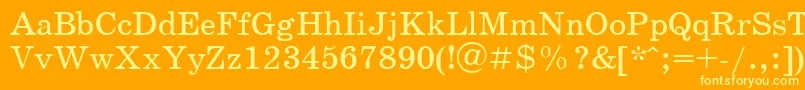 School ffy Font – Yellow Fonts on Orange Background