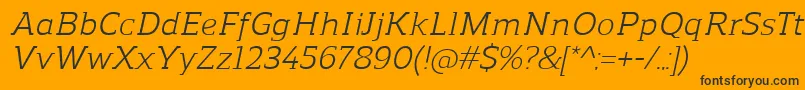 ReganslabItalic Font – Black Fonts on Orange Background