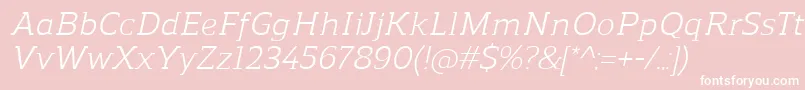 ReganslabItalic Font – White Fonts on Pink Background