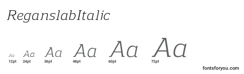 ReganslabItalic Font Sizes