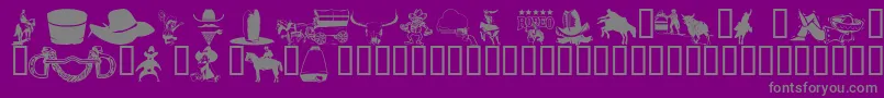 Wmwestern1 Font – Gray Fonts on Purple Background
