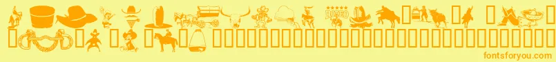 Wmwestern1 Font – Orange Fonts on Yellow Background