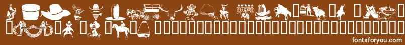 Fonte Wmwestern1 – fontes brancas em um fundo marrom