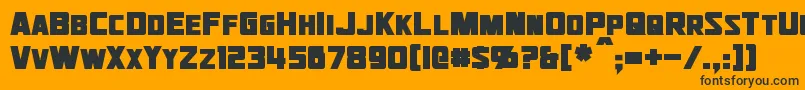 JhiaxusBold Font – Black Fonts on Orange Background