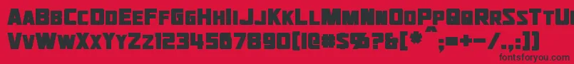 JhiaxusBold Font – Black Fonts on Red Background