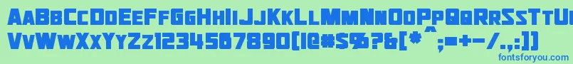JhiaxusBold Font – Blue Fonts on Green Background