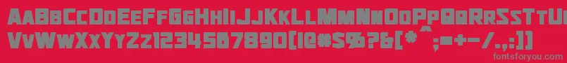 JhiaxusBold Font – Gray Fonts on Red Background