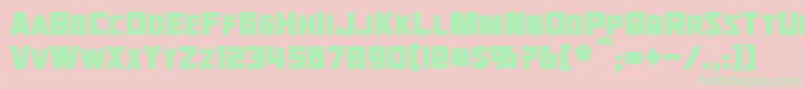 JhiaxusBold Font – Green Fonts on Pink Background