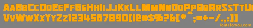JhiaxusBold Font – Orange Fonts on Gray Background