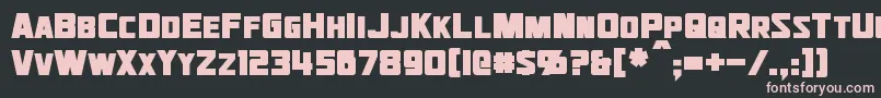 JhiaxusBold Font – Pink Fonts on Black Background