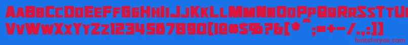 Шрифт JhiaxusBold – красные шрифты на синем фоне