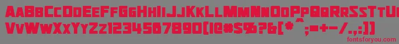 JhiaxusBold-fontti – punaiset fontit harmaalla taustalla