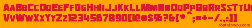 JhiaxusBold Font – Red Fonts on Orange Background