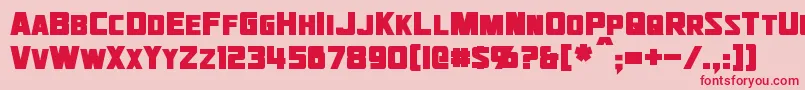 JhiaxusBold Font – Red Fonts on Pink Background