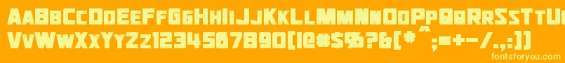 JhiaxusBold Font – Yellow Fonts on Orange Background