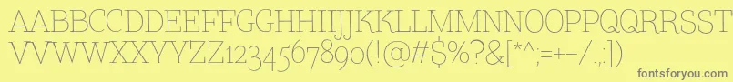 TtCoatsLightDemo Font – Gray Fonts on Yellow Background